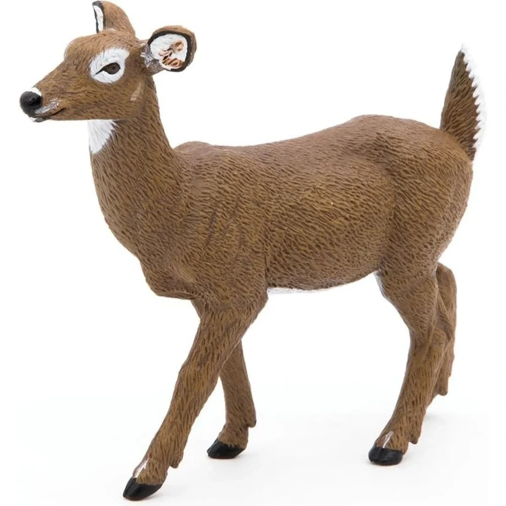 White-Tailed‎ Doe Figurine - Hand Painted Deer Action Toy Figure - Papo